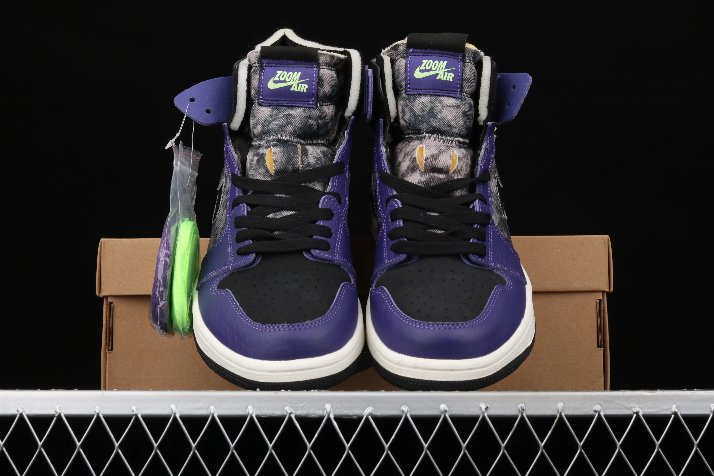 All categories Air Jordan Jordan series basketball shoes Air Jordan 1 High Z version Air Jordan 1 Zoom Air CMFT "BayouBoys" AJ1 Joe 1 Zion black purple DC2133-500